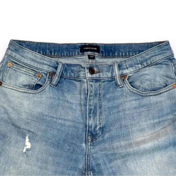 J. Crew Women's Slim Broken-In Boyfriend Fray Hem Jeans, Blue, Size 29 - Picture 3 of 11